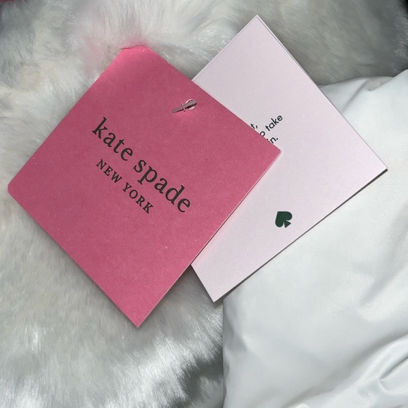 ♠️kate spade Quilted Feather & Down Puffer Coat, Cream Combo NWT - Picture 13 of 14